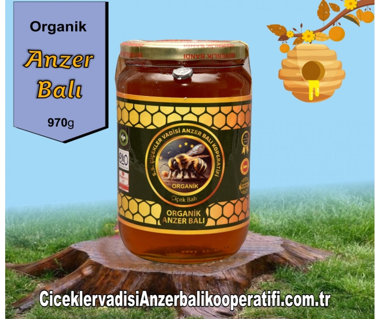 Organik Anzer Balı 970 GR