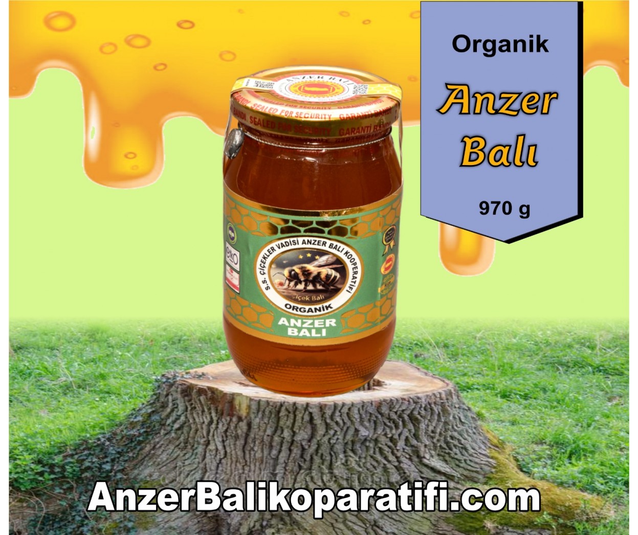 Organik Anzer Balı 970 GR