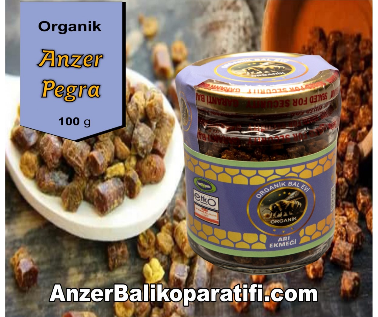 Organik Anzer Pedra Arı Ekmeği 100 GR
