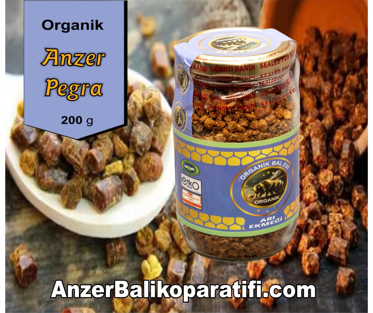 Organik Anzer Pedra Arı Ekmeği 200 GR